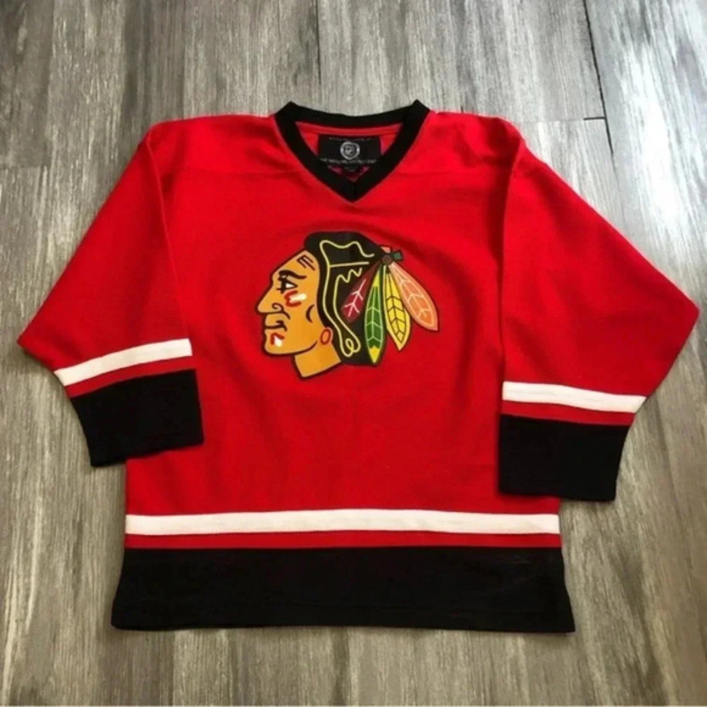 Chicago Blackhawks NHL Hockey Jersey Youth Kids Size XL Relaxed fit‎